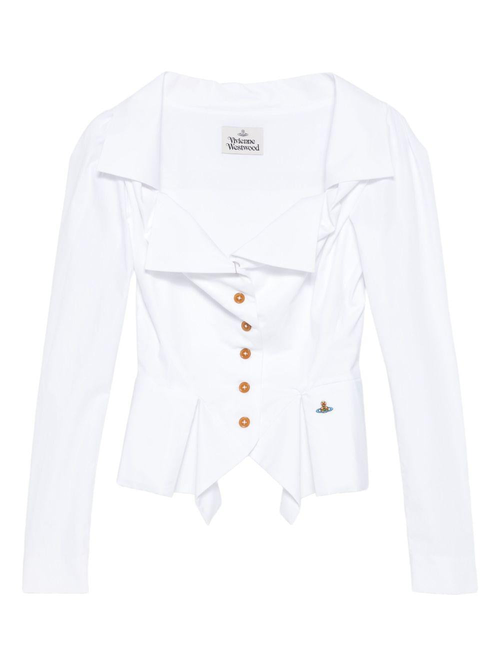 Monday Shirt 15010061W009Q A401 WHITE VIVIENNE WESTWOOD