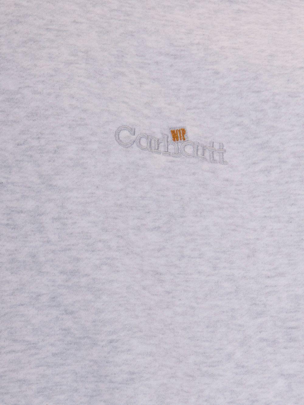 WIP Label Polo Sweatshirt Cotton I036349 482XX ASH HEATHER CARHARTT WIP