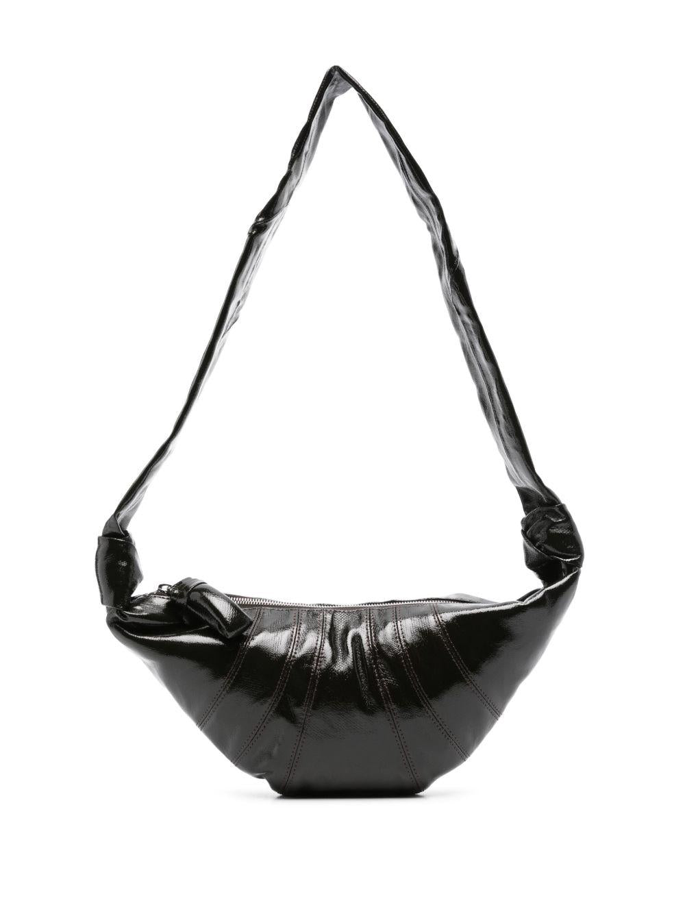 Small Croissant Bag in Coated Cotton BG0003LF1329 BR477 TRUFFLE LEMAIRE