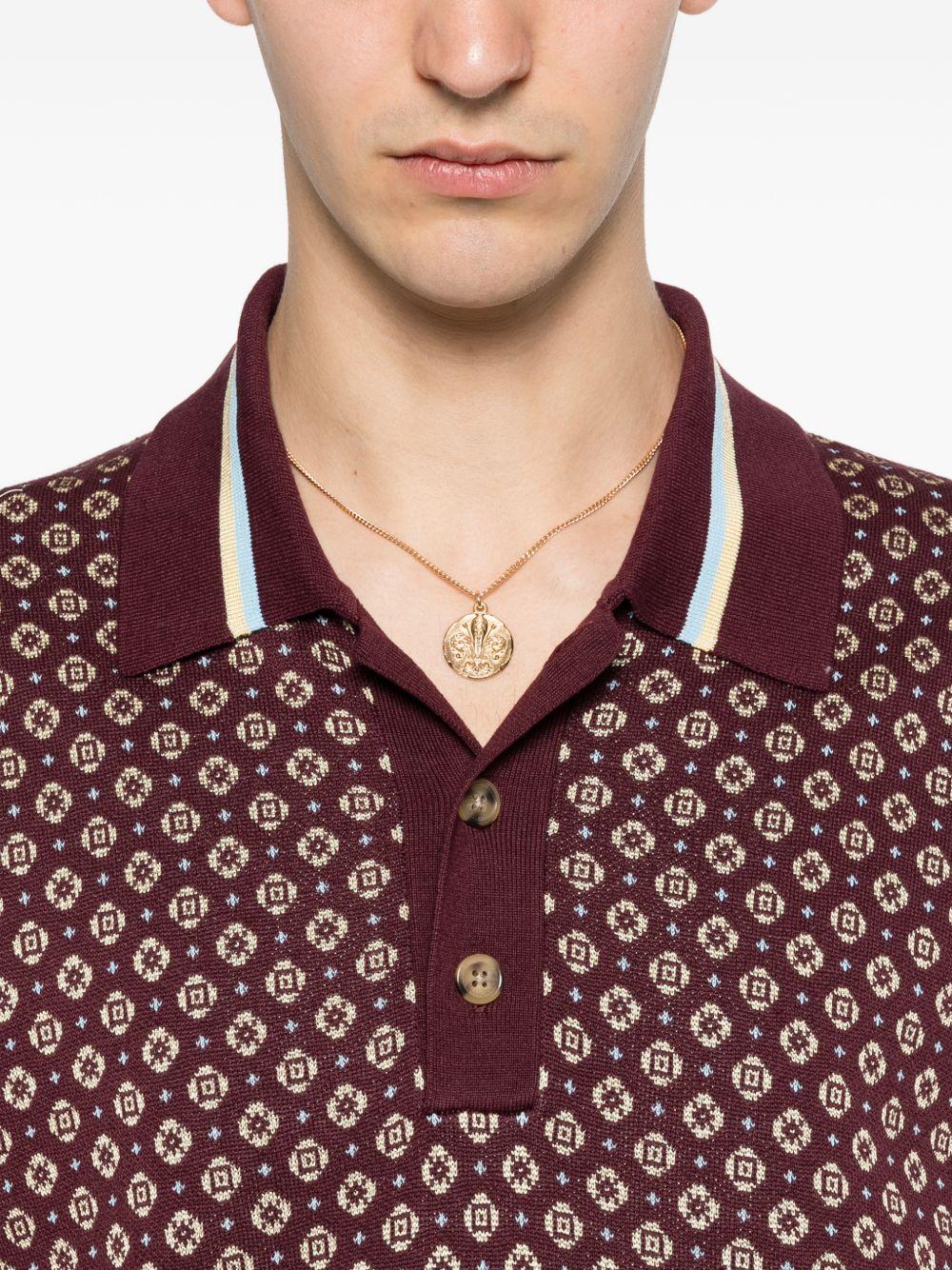 Polo Maille Jacquard Cravate KPO205CO261 DARK RED DROLE DE MONSIEUR