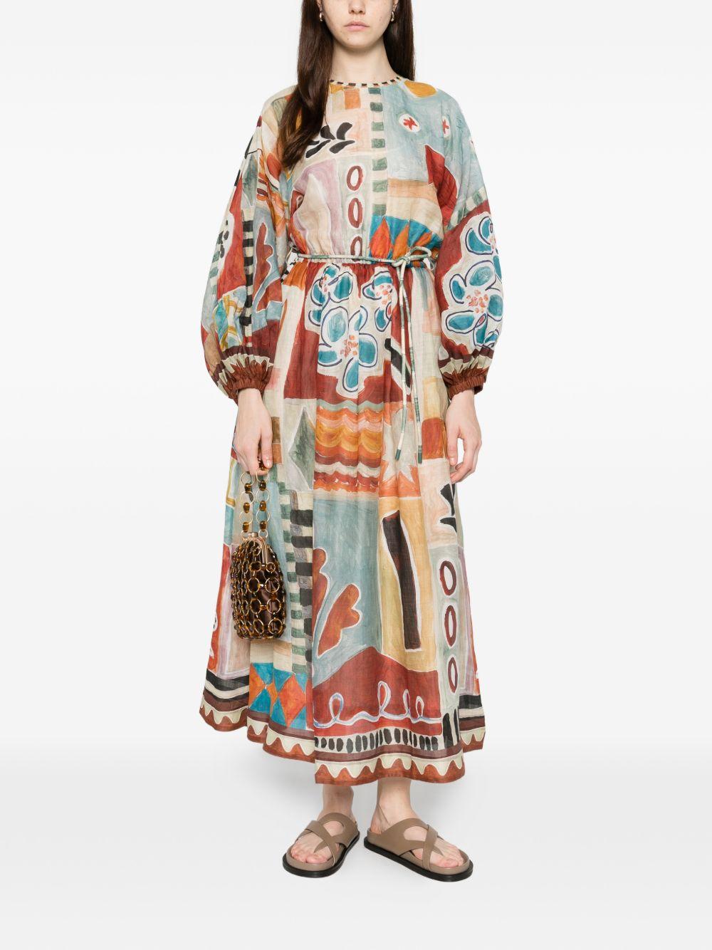 Michelle Midi Dress 6433D MULTI ALEMAIS