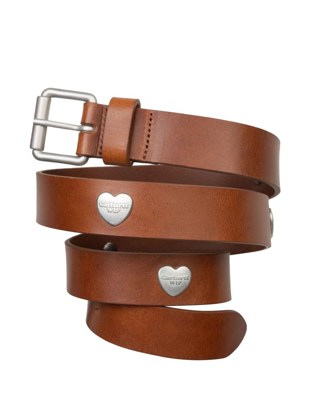 Tylor Belt Leather I035381 14EXX COGNAC SILVER CARHARTT WIP