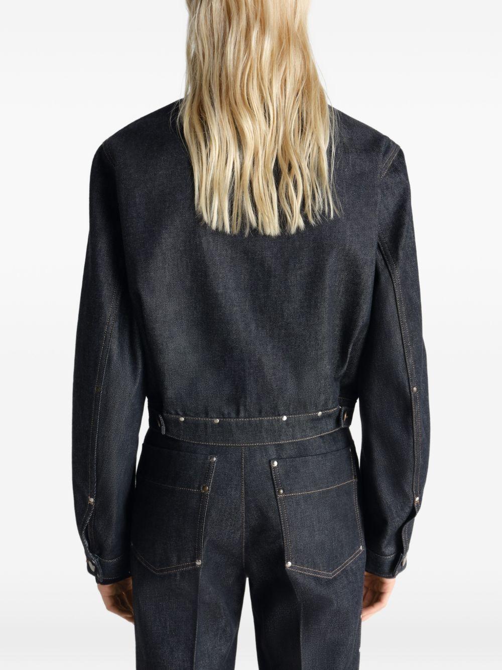 Cropped Blouson with Studs in Denim OW1233LD1061 BR965 SLATE LEMAIRE