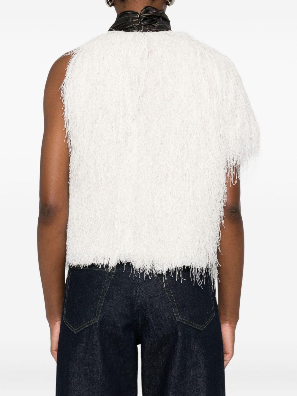 Fringed top CRESTABIS2031 1 WHITE DRIES VAN NOTEN