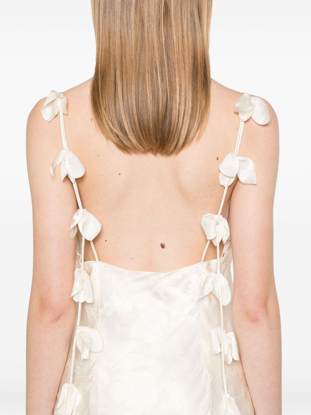 Abito midi in raso 113958858 858 WHITE ROTATE