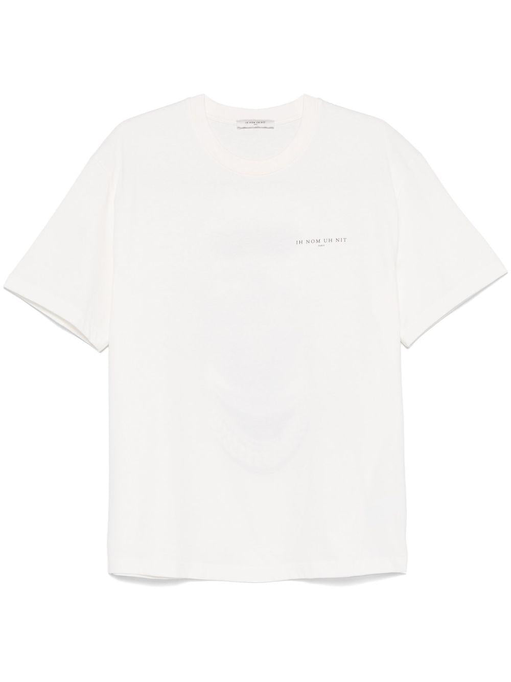 This is Authentic with Mask T-shirt NUS25254 081 OFF WHITE IH NOM UH NIT