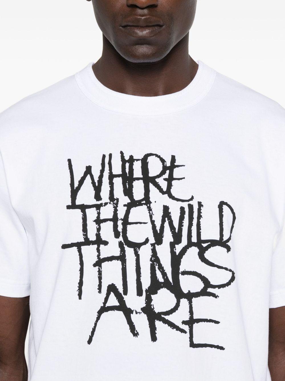 'Where The Wild Things Are' T-shirt 2501007S 101 WHITE SACAI