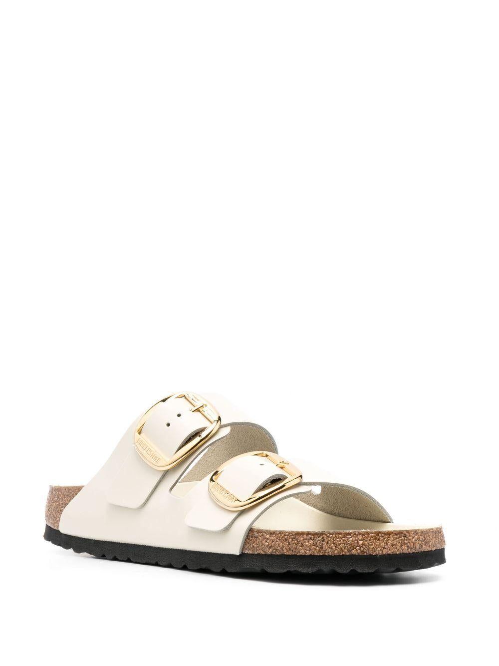 Arizona Big Buckle Pelle naturale vernice - High-Shine Ecru 1026128 ECRU BIRKENSTOCK
