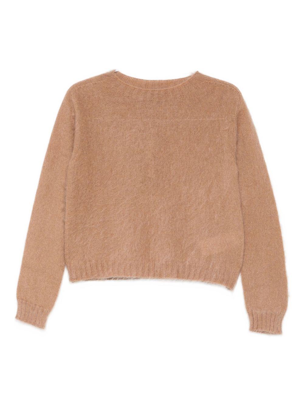 Maglia girocollo ini misto mohair - Cammello ACETOMM12133 003 CAMMELLO MAX MARA STUDIO