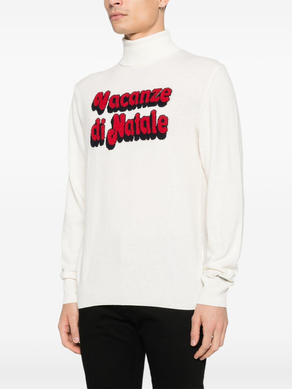 Girocollo New Queen in misto cashmere bianco DOLCEVITA02226I VACANZELOGO MC2 SAINT BARTH