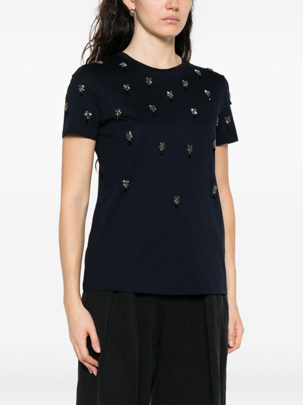T-shirt couture in jersey - Blu notte PONTILEMM13074 006 BLUE NOTTE MAX MARA STUDIO
