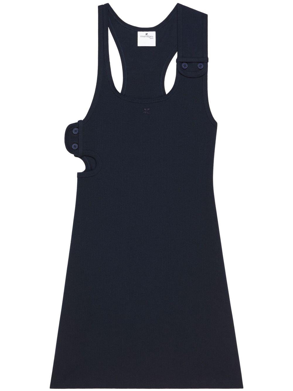 Double Buckle 90's Rib Dress 125JRO550JS0194 7075 NAVY COURREGES