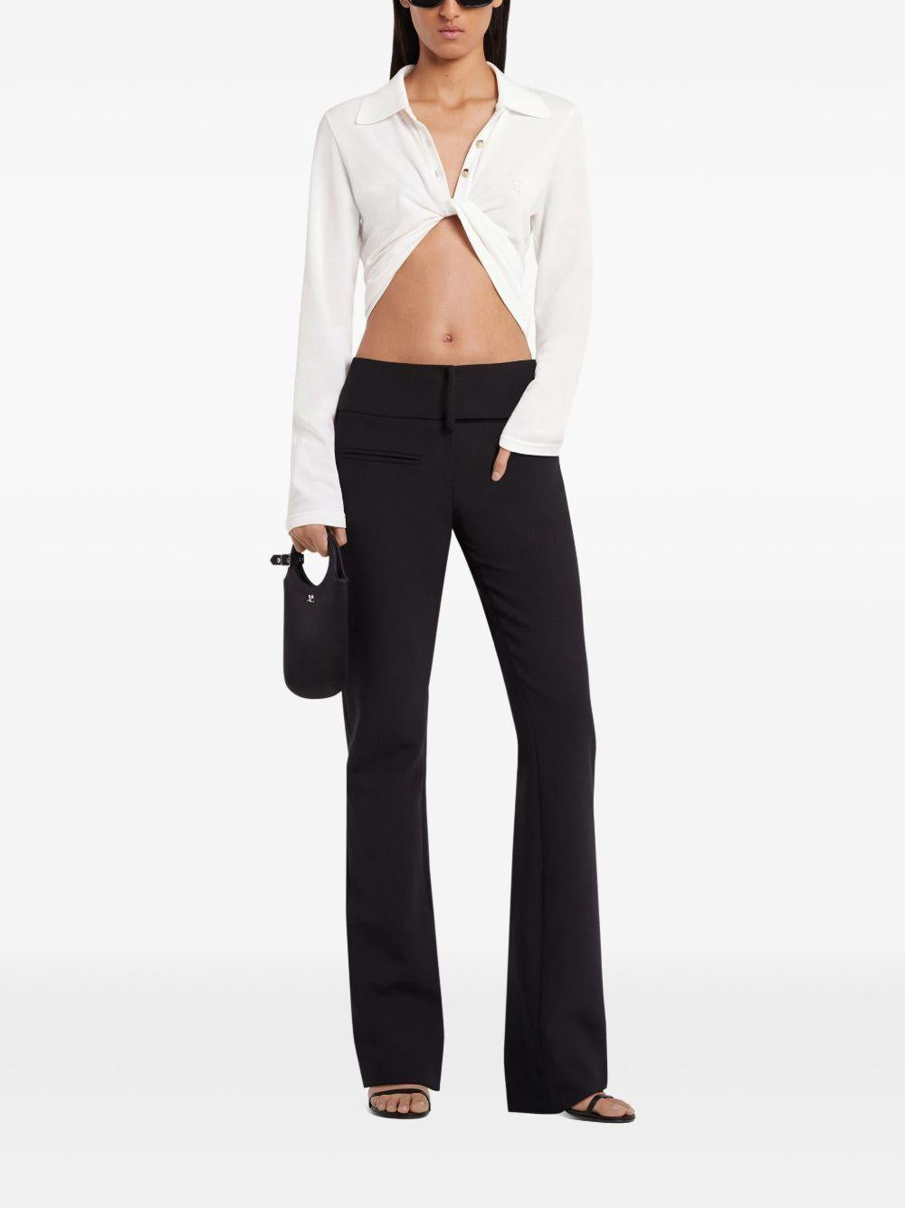 Twist Piqué Cropped Polo 225JPO048JS0193 0001 HERITAGE WHITE COURREGES