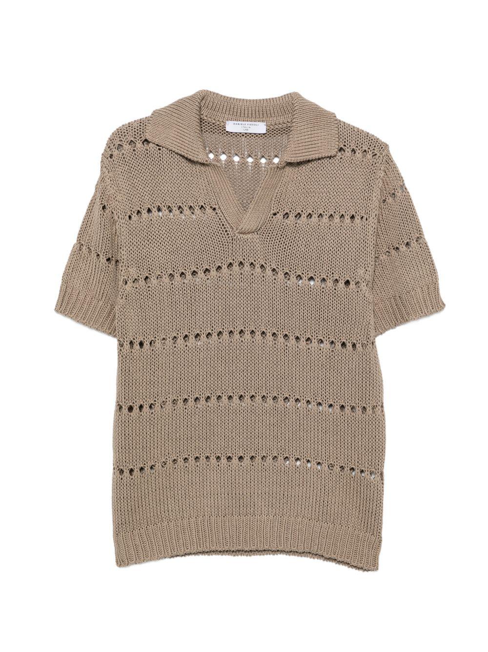 Pullover traforato DF4071 38 FANGO DANIELE FIESOLI