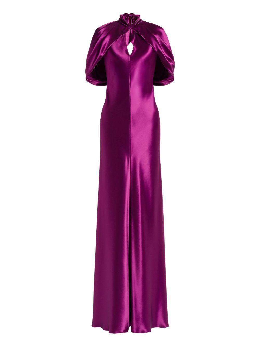 Abito da sera in raso A04301627 0233 ALBERTA FERRETTI