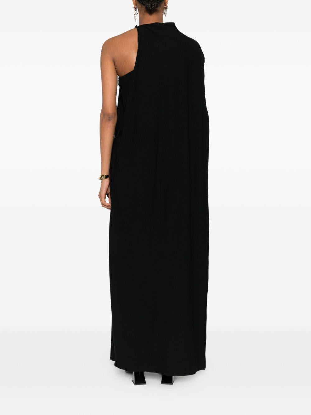 One-shoulder cape maxi dress 336725 BLACK MAGDA BUTRYM