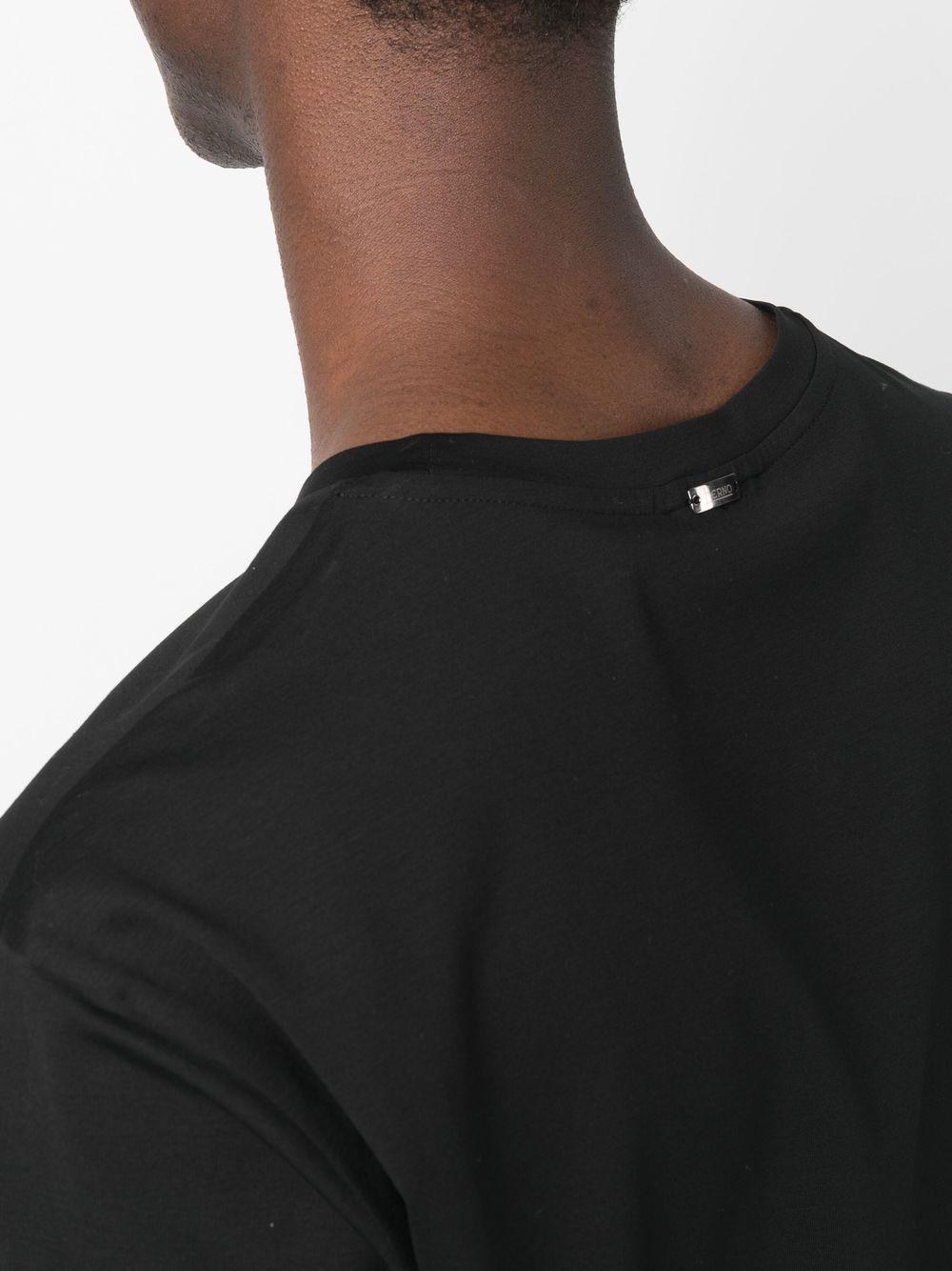 T-shirt in Superfine Cotton Stretch JG000174U52003 9300 NERO HERNO