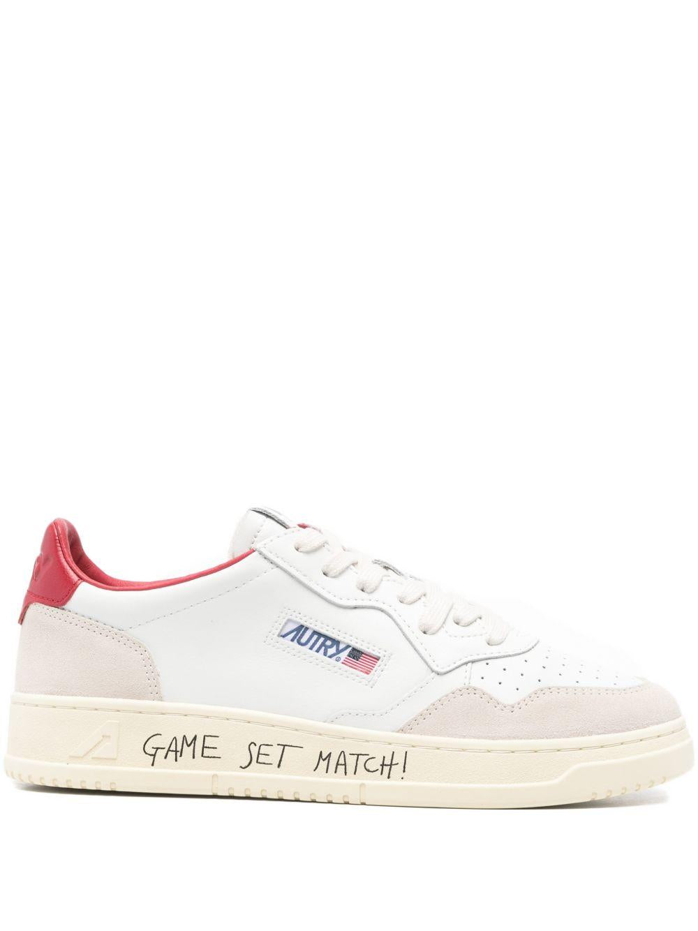 Sneaker Medalist Low in pelle AULMMA10 WHITE RED AUTRY