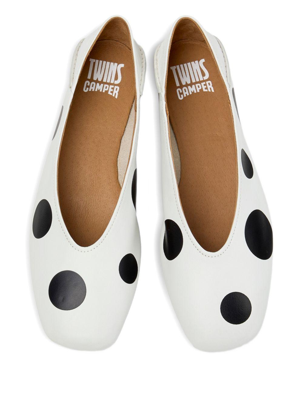 Ballerine in pelle K201253 049 DOTS BLACK WHITE CAMPER