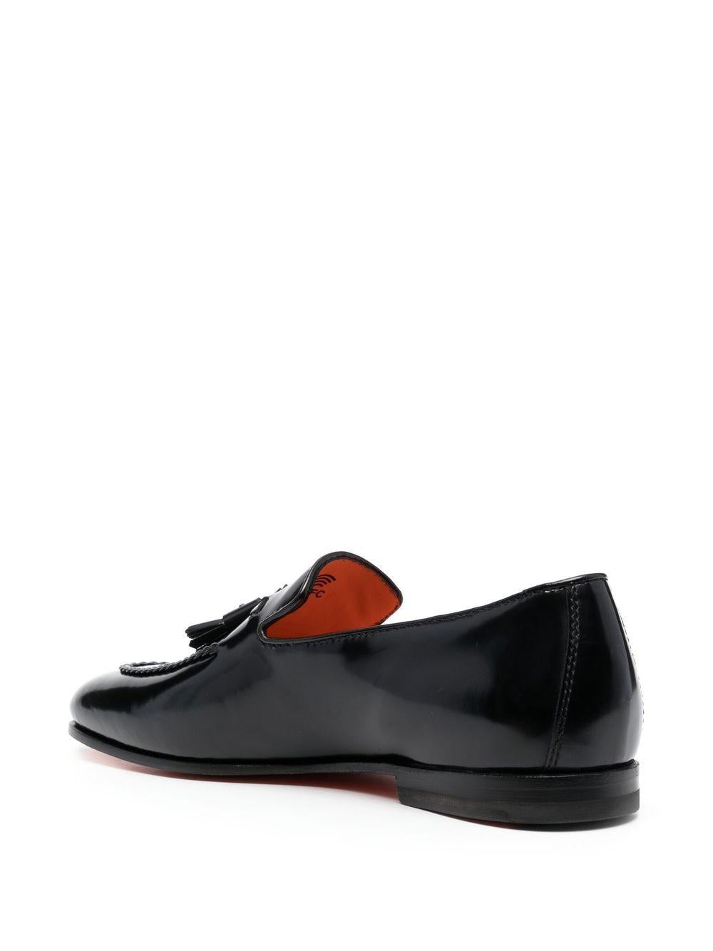 Mocassino con nappe MCNC18458SA4BPOHN01 BLACK SANTONI