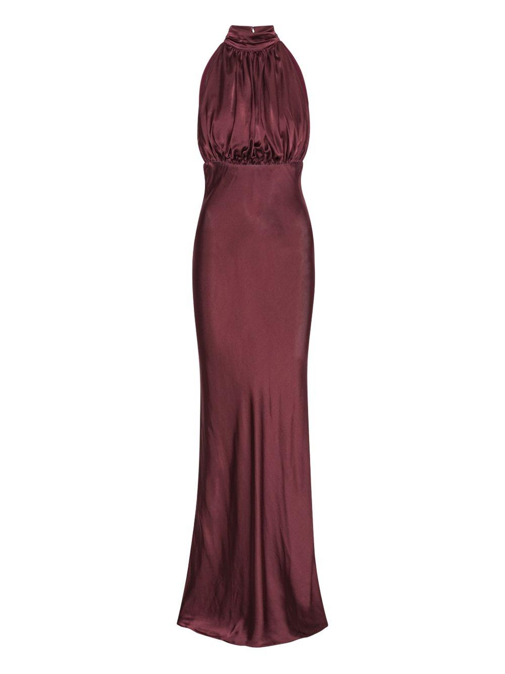 Sleeveless Silk Maxi Dress Burgundy 1146542734 2734 ZINFANDEL ROTATE