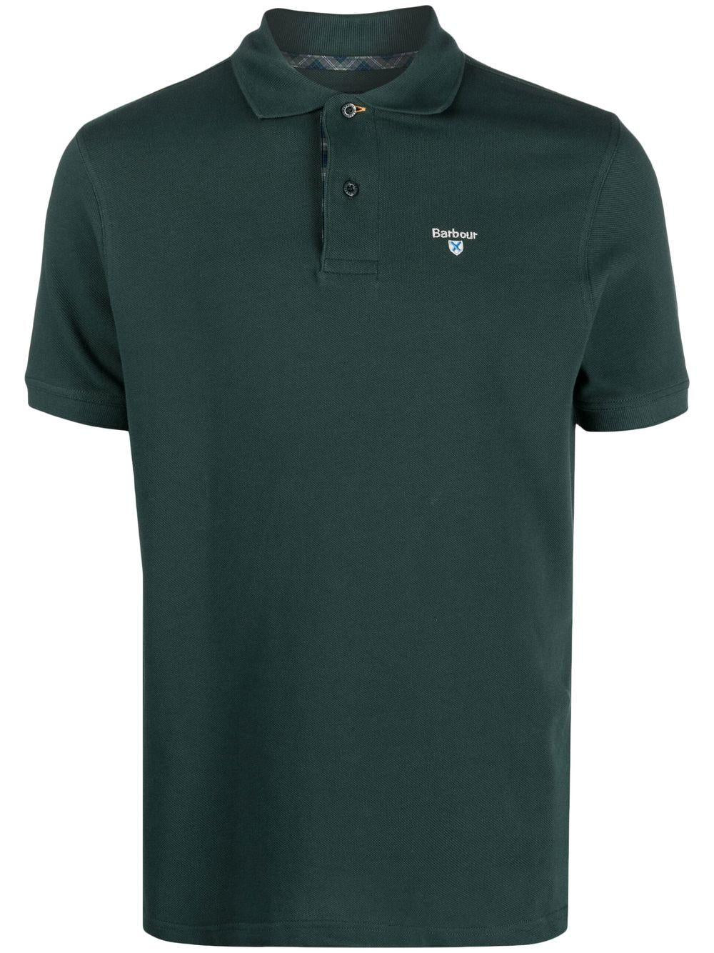 Polo in cotone MML0012 GN89 GREEN BARBOUR