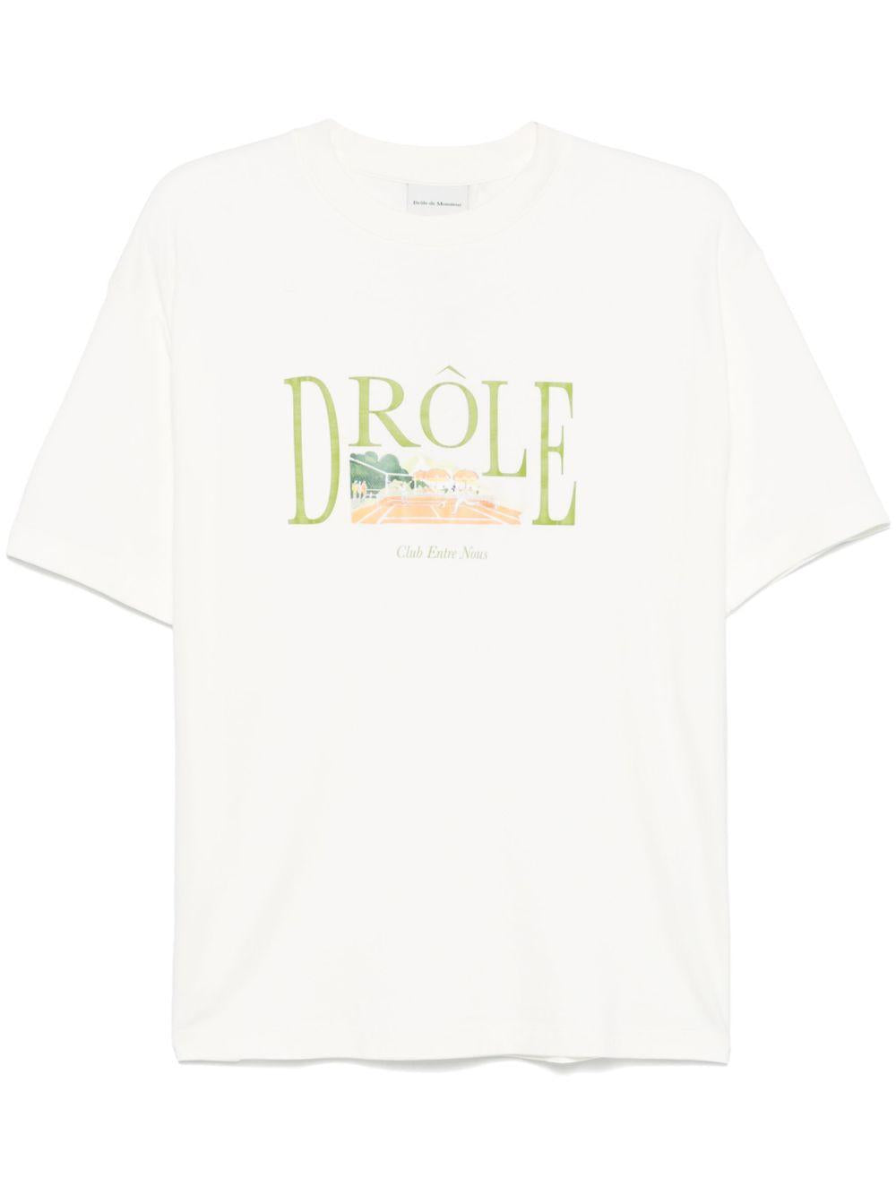 Le T-Shirt Tennis Court GTS246CO002 OFF WHITE DROLE DE MONSIEUR