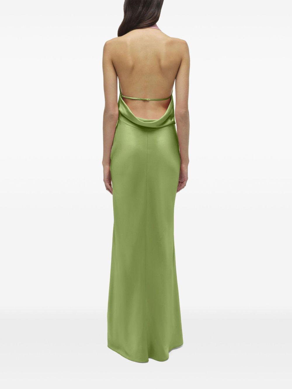 Reannon Satin Gown 2251235Q DEEP PERIDOT SIMKHAI