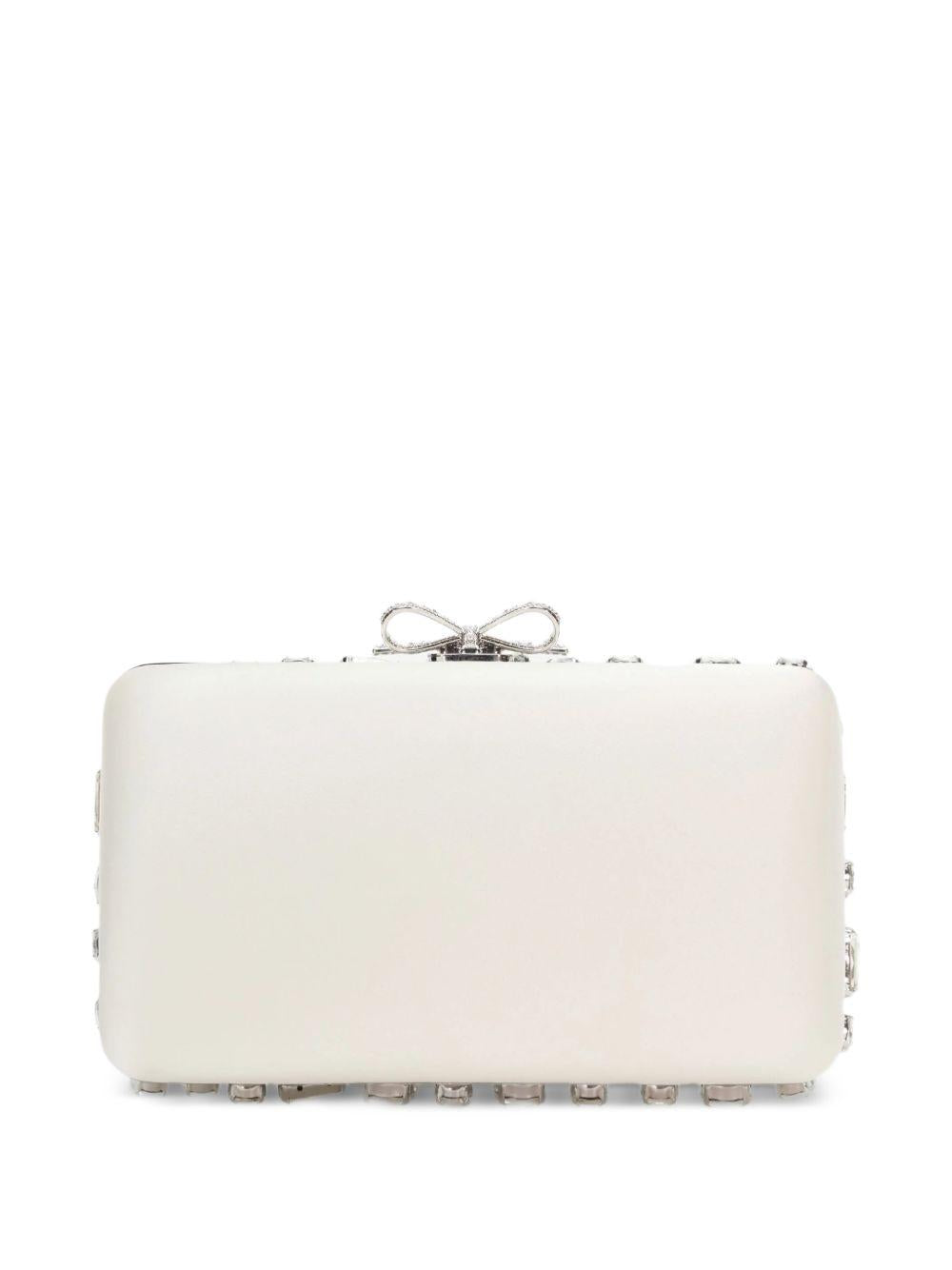 Cream Satin Crystal Clutch Bag SS26305C CREAM SELF-PORTRAIT