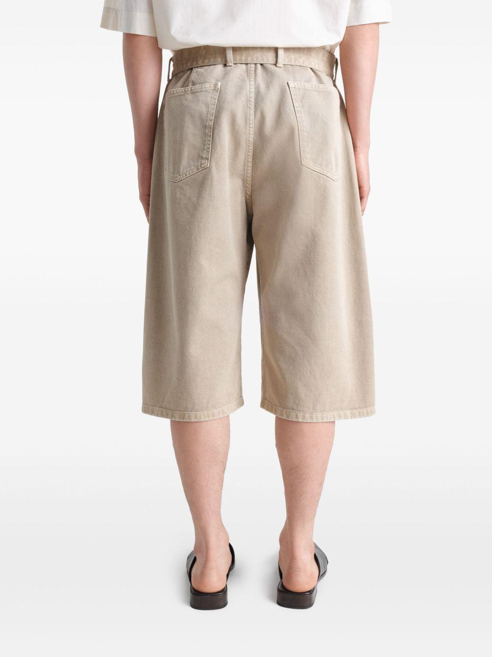 Twisted Short in Garment Dyed Heavy Denim PA1107LD1042 BG223 NATURAL BEIGE LEMAIRE