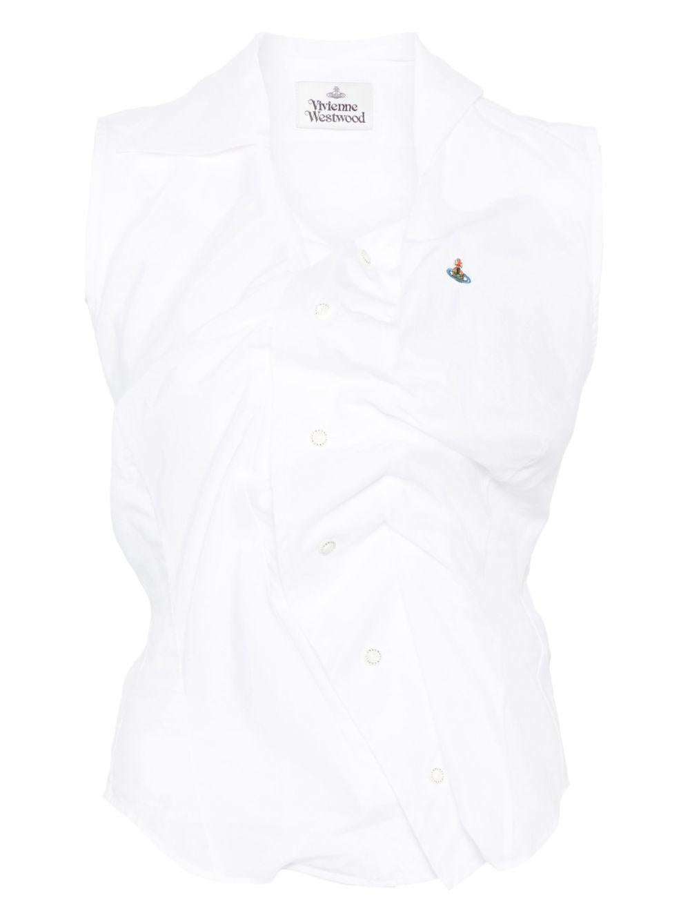 SS Drunken Shirt 15010067W012U A401 WHITE VIVIENNE WESTWOOD