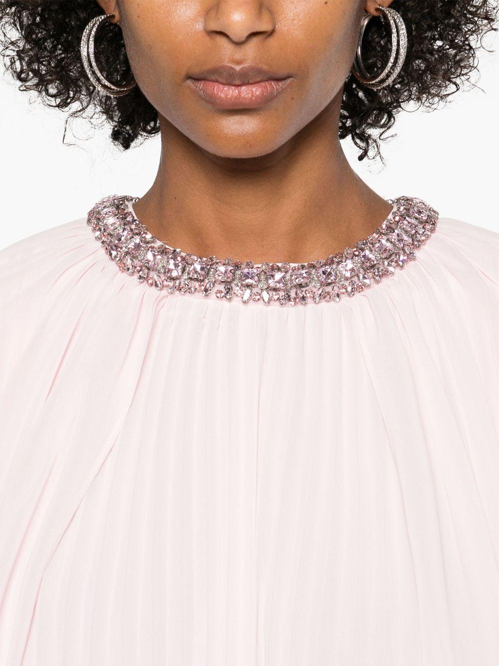 Chiffon cape midi dress RS25303MP PINK SELF-PORTRAIT