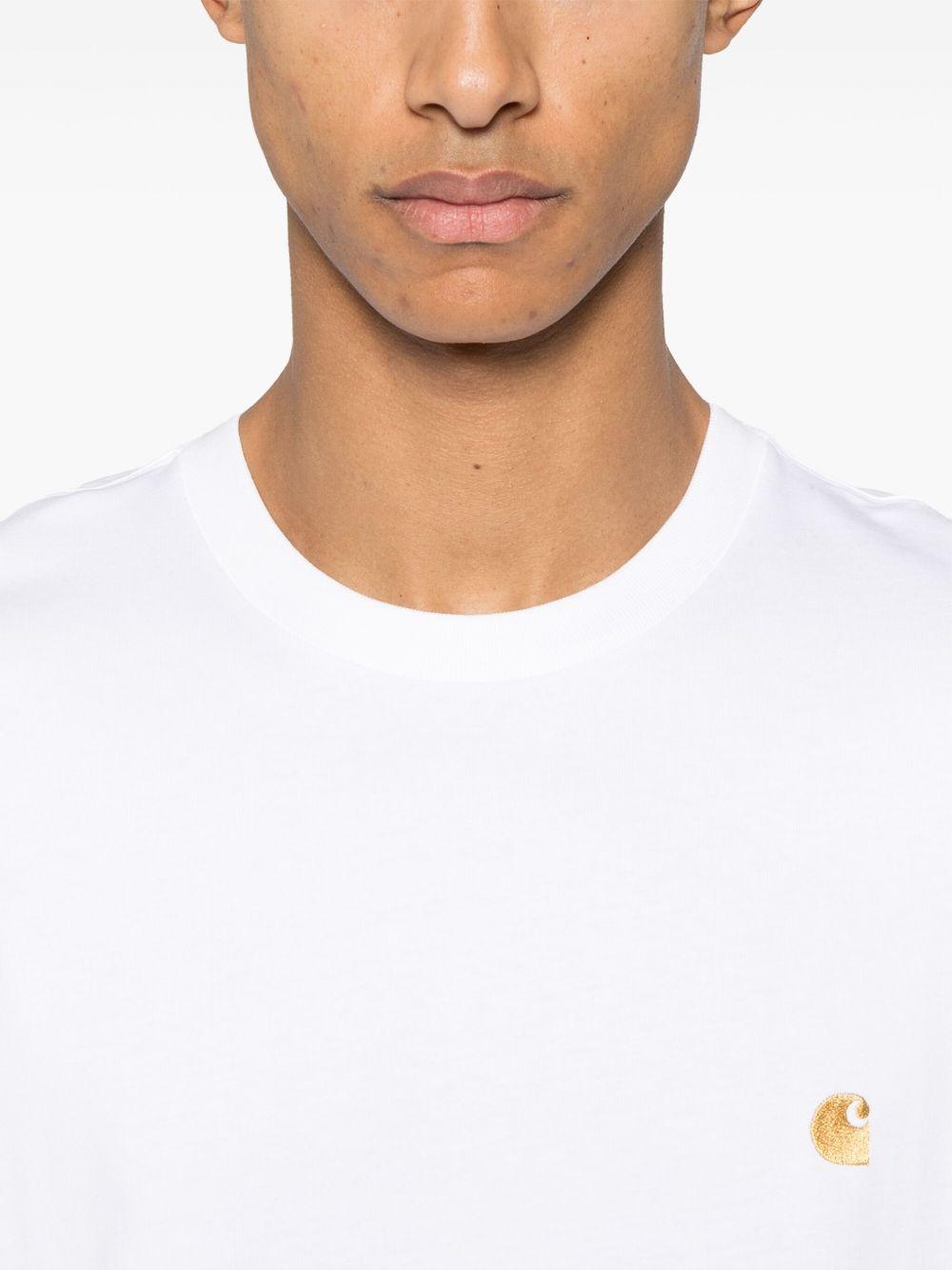 S/S Chase T-Shirt Cotton Combed Single Jersey I026391 00RXX WHITE GOLD CARHARTT WIP