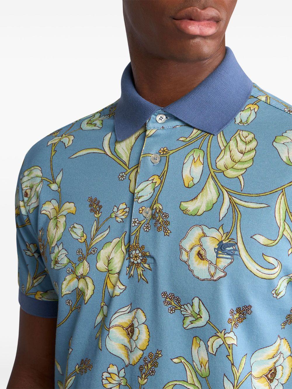 Polo con stampa floreale MRMD0004AK571 X0880 ETRO