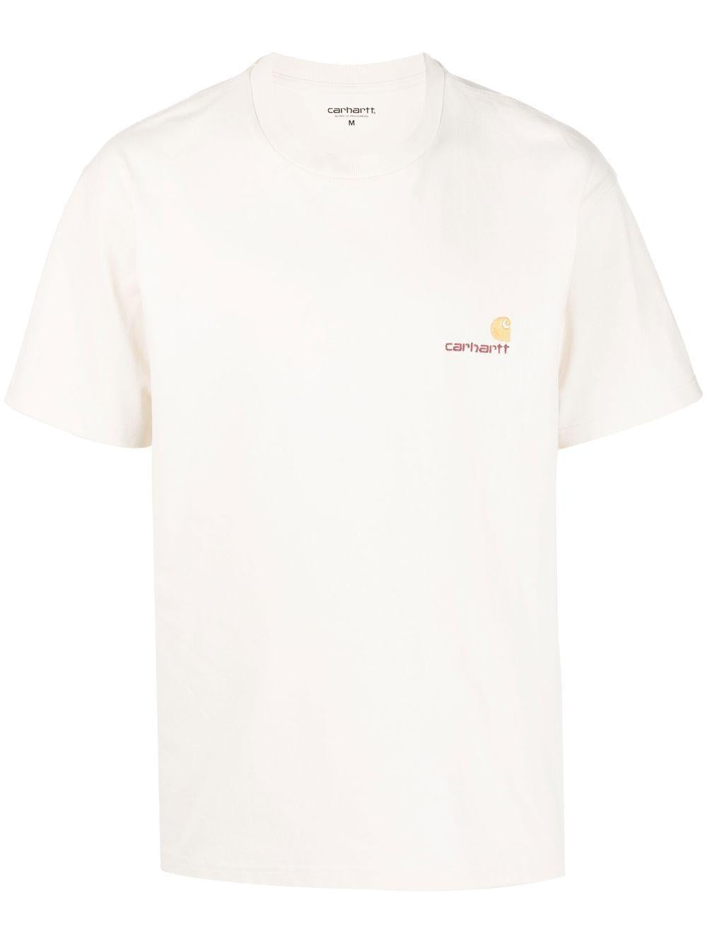 T-Shirt American Script In Cotone I029956 05XX NATURAL CARHARTT WIP