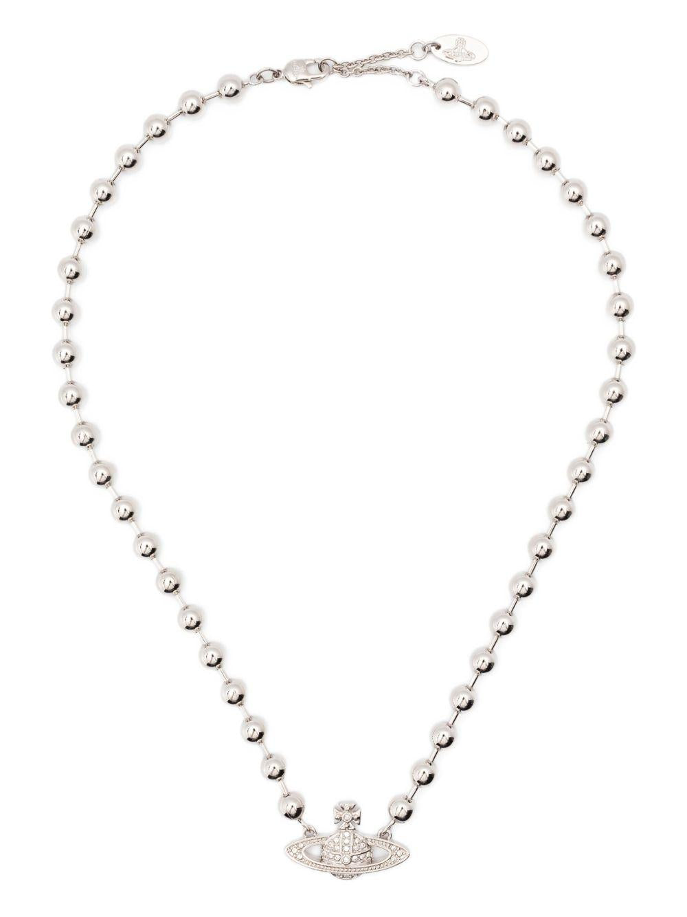 Thames Mini Bas Relief Choker 6303003Q02P409 P409 PLATINUM VIVIENNE WESTWOOD