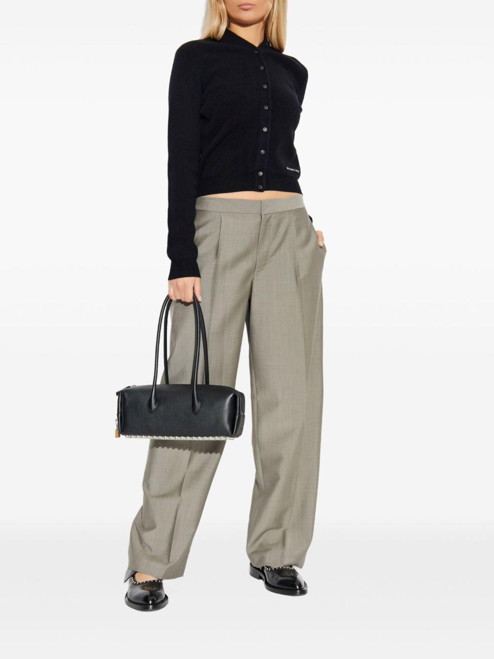 Cardigan Con Logo Frontale 4KC1263050 001 BLACK ALEXANDER WANG