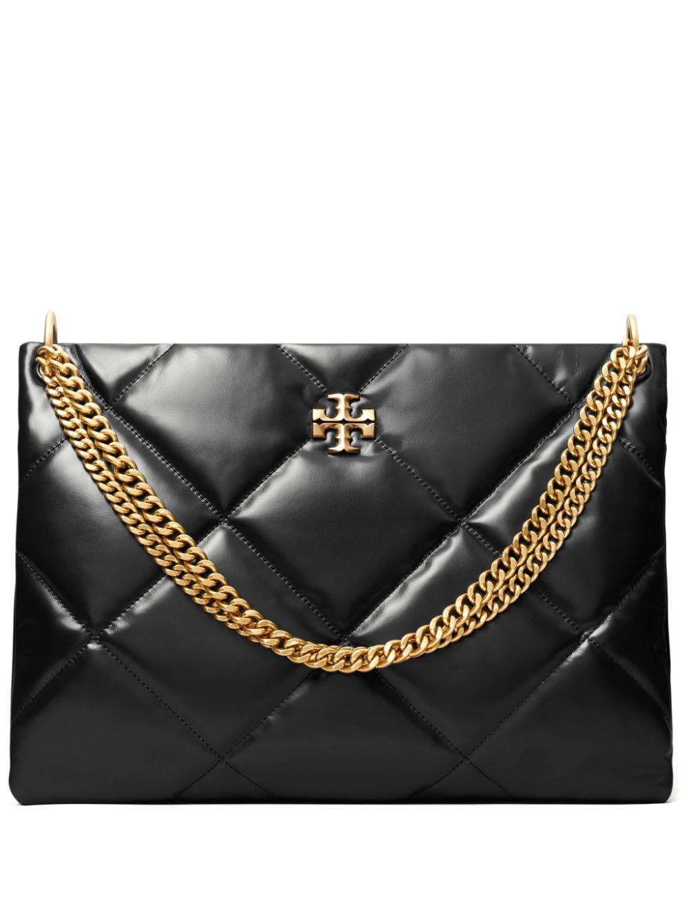 Borsa a spalla Kira trapuntata a motivo diamante 155235 001 BLACK TORY BURCH