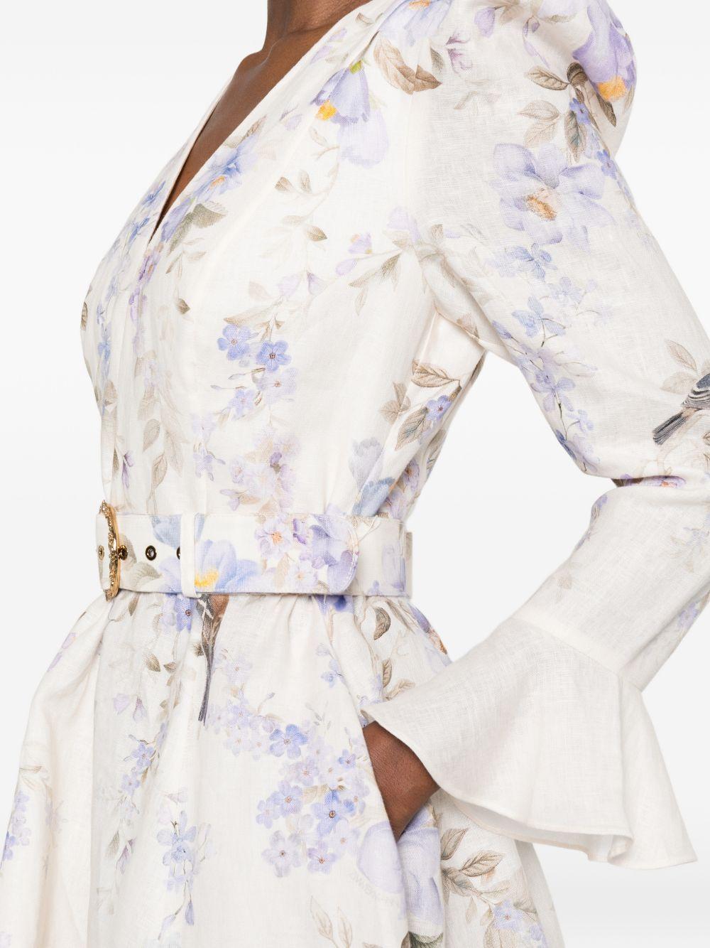 Luna Mini Dress 8637DS261 BLUE SONGBIRD ZIMMERMANN