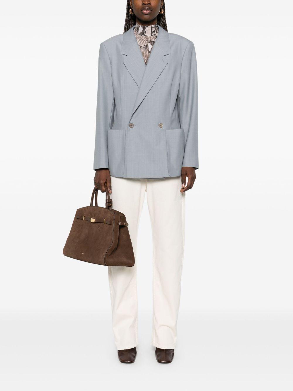 Blazer doppiopetto JA1073LF414 BL720 BLUE GREY MELANGE LEMAIRE