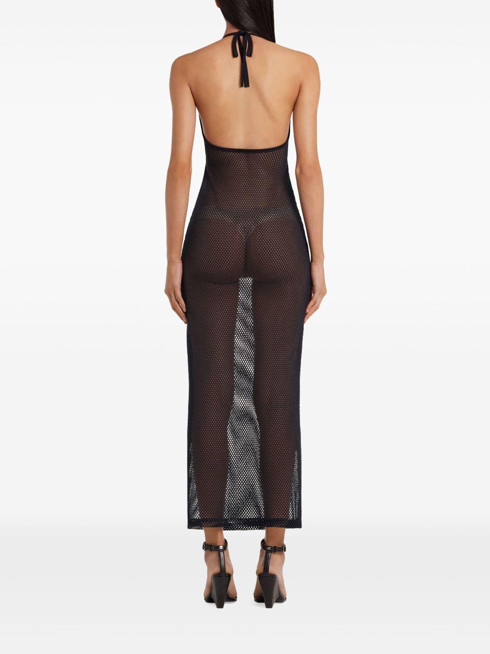 Holistic Mesh Long Dress 225JRO625JS0119 9999 BLACK COURREGES