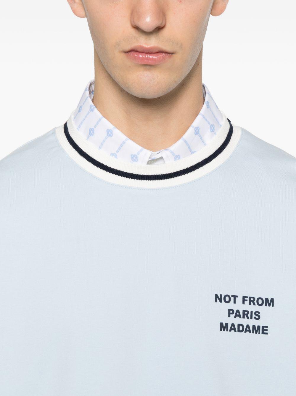 Le T-Shirt Slogan Sport JTS189CO002 LIGHT BLUE DROLE DE MONSIEUR