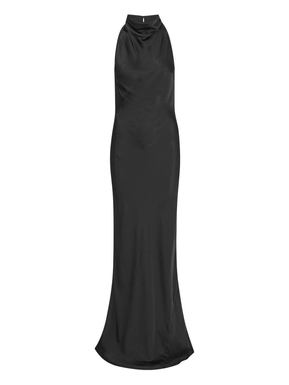 Satin Maxi Dress 114332100 100 BLACK ROTATE