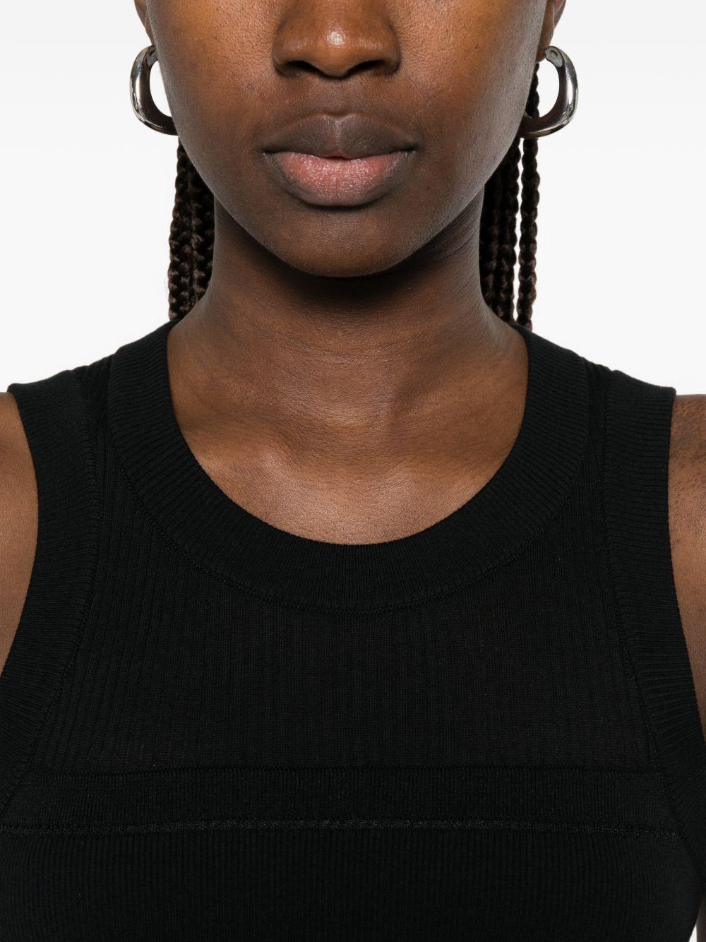 Top smanicato in cotone 2608400 001 BLACK SACAI
