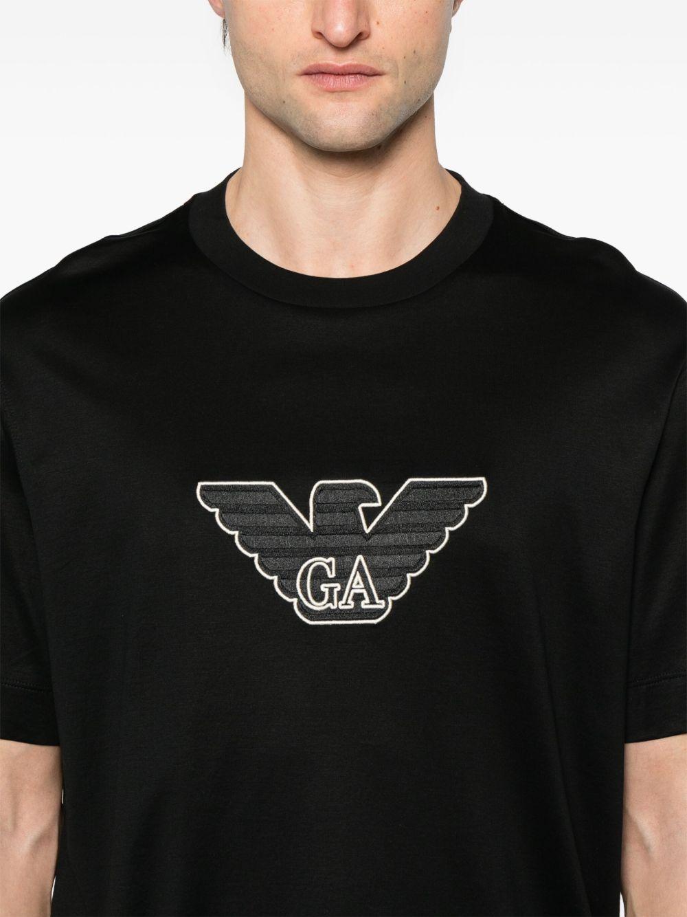 T-shirt con logo ricamato EM001033AF10017 MC170 EMPORIO ARMANI