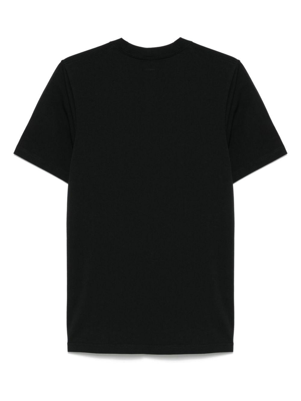 AC Printed T-Shirt 125JTS008JS0112 9901 BLACK HERITAGE WHITE COURREGES