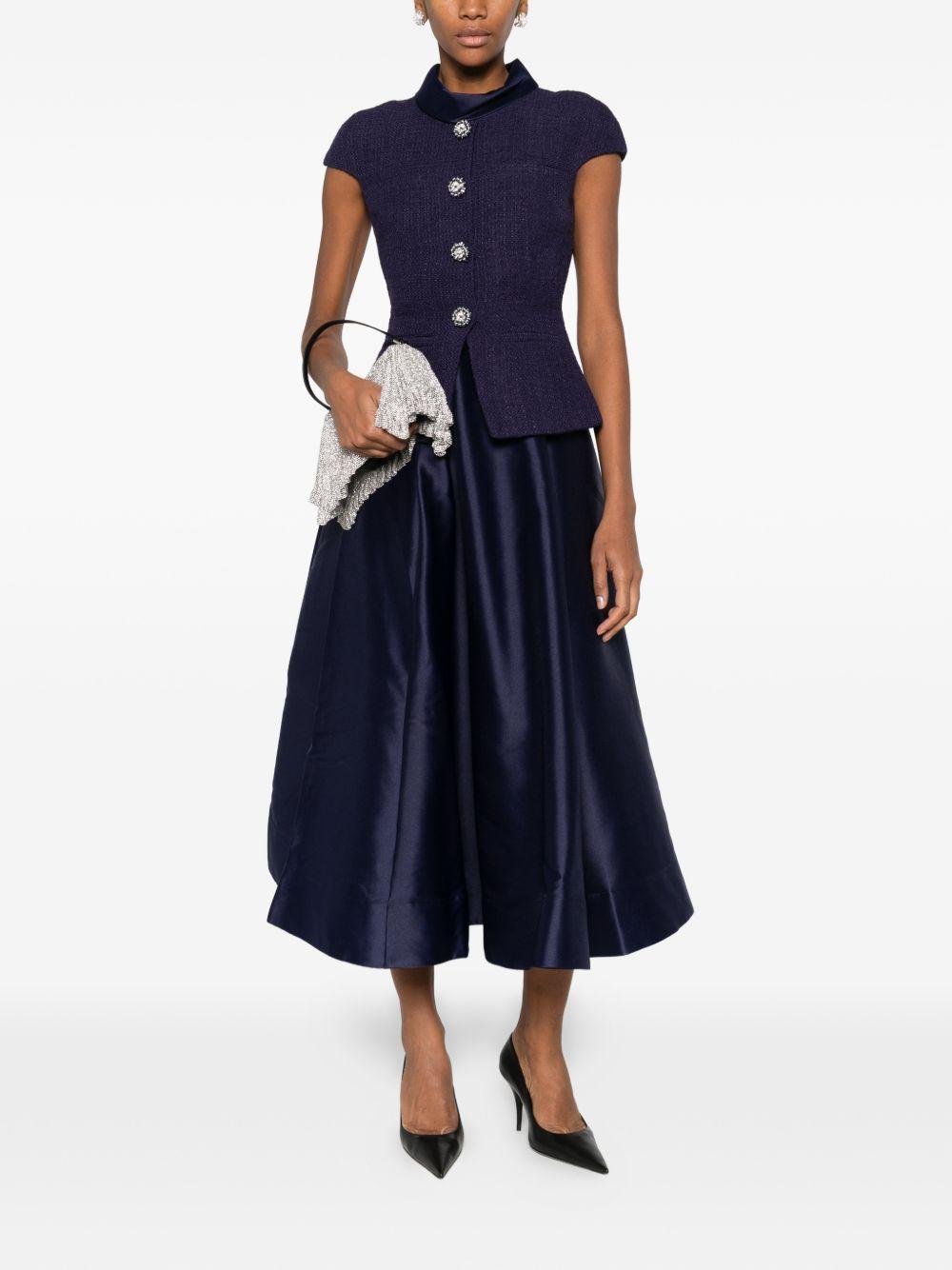 Abito Midi Boucle Taffetà RS26161MN NAVY SELF-PORTRAIT