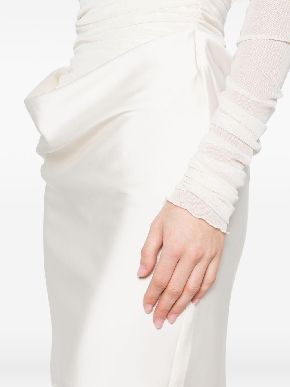 Ruched Mini Dress 115789857 857 EGRET ROTATE