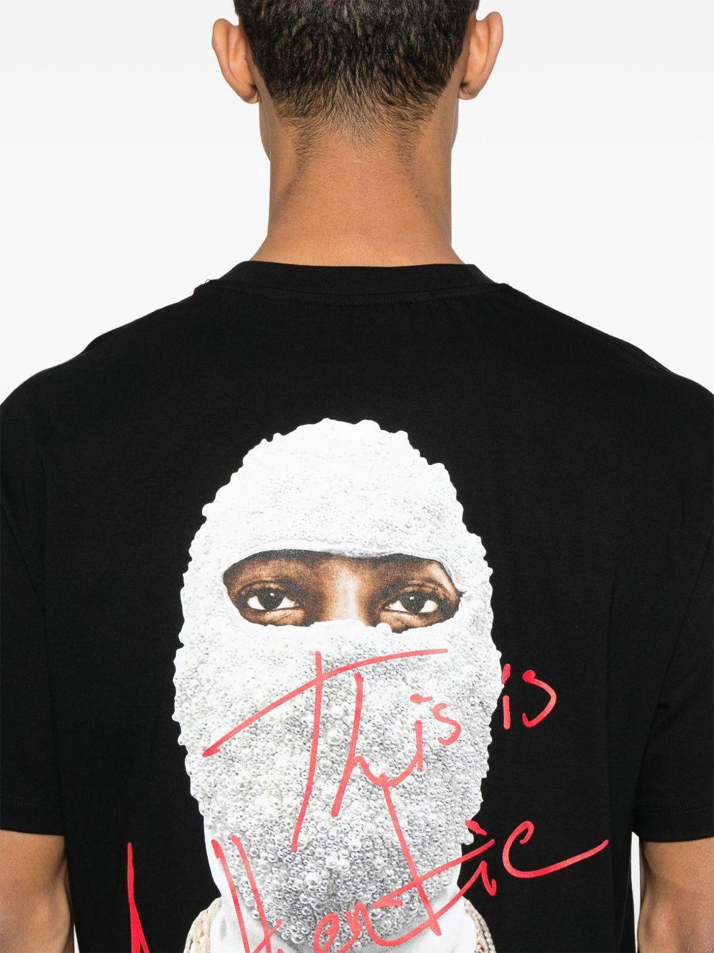 This is Authentic with Mask T-shirt NUS25254 009 BLACK IH NOM UH NIT