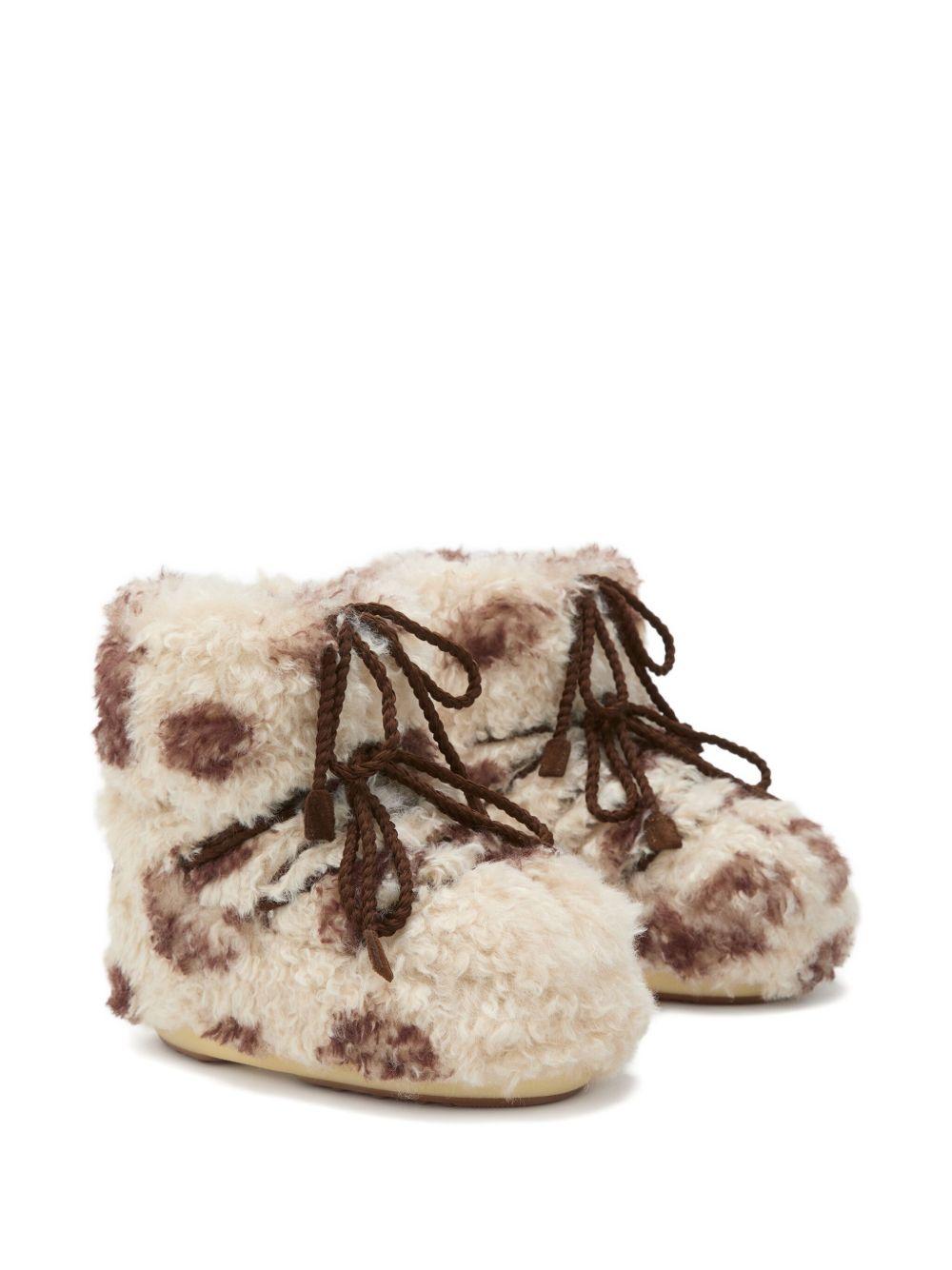 Icon Low Curly Boots con Stampa Cow 80D1409690 MM04 COW MOON BOOT